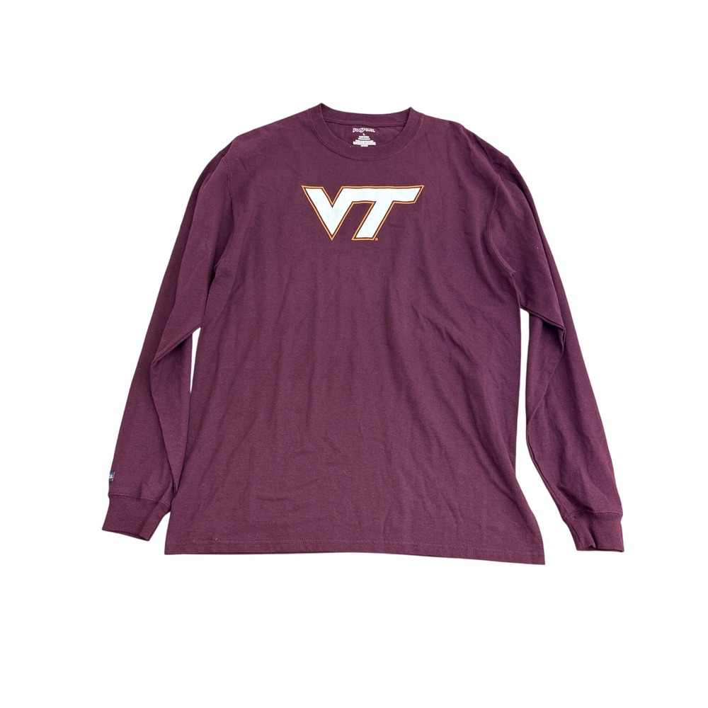 Jansport Virginia Tech VT Hokies Long Sleeve Shirt Maroon Mens L TWP2 FA11